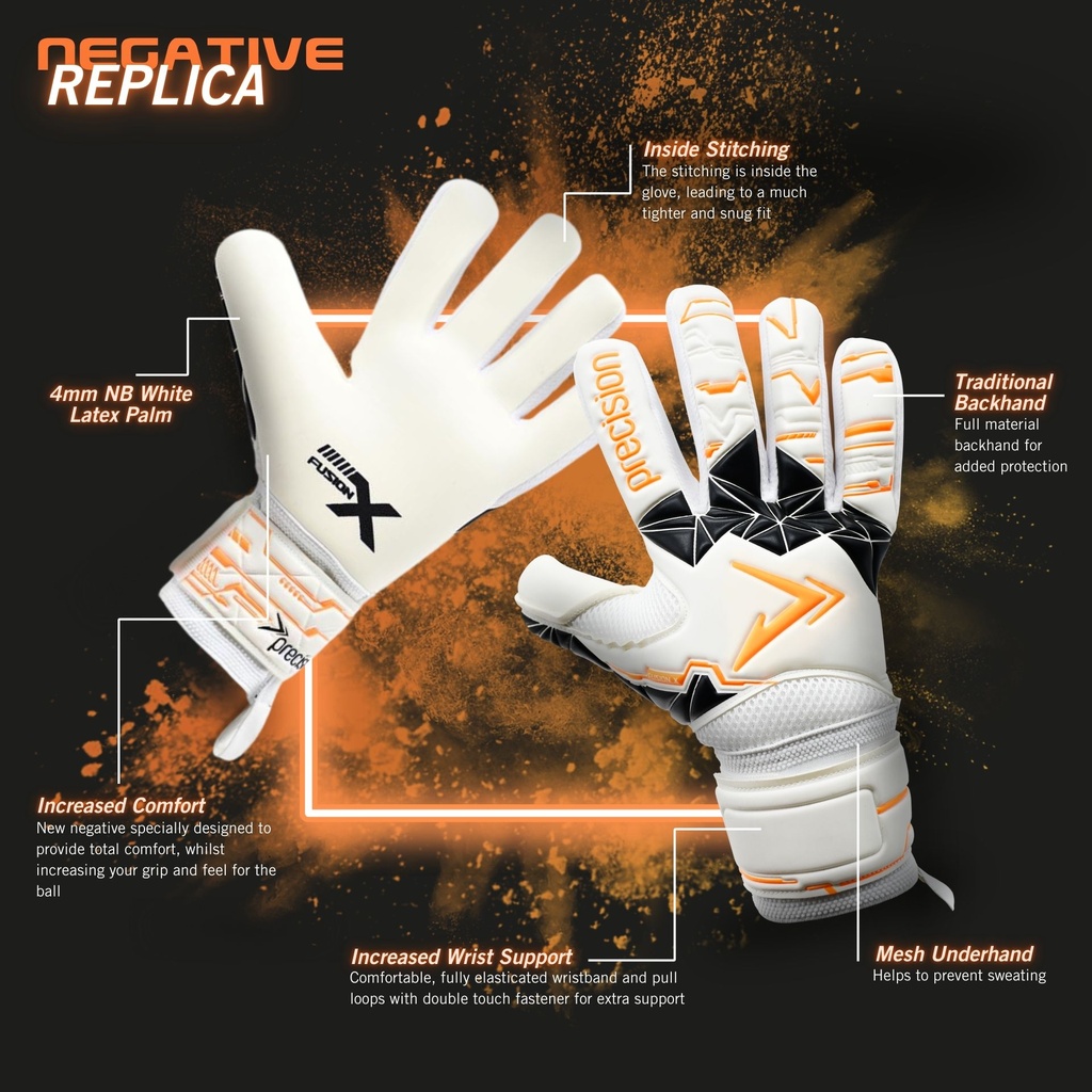 Precision Junior Fusion X Negative Replica GK Gloves
