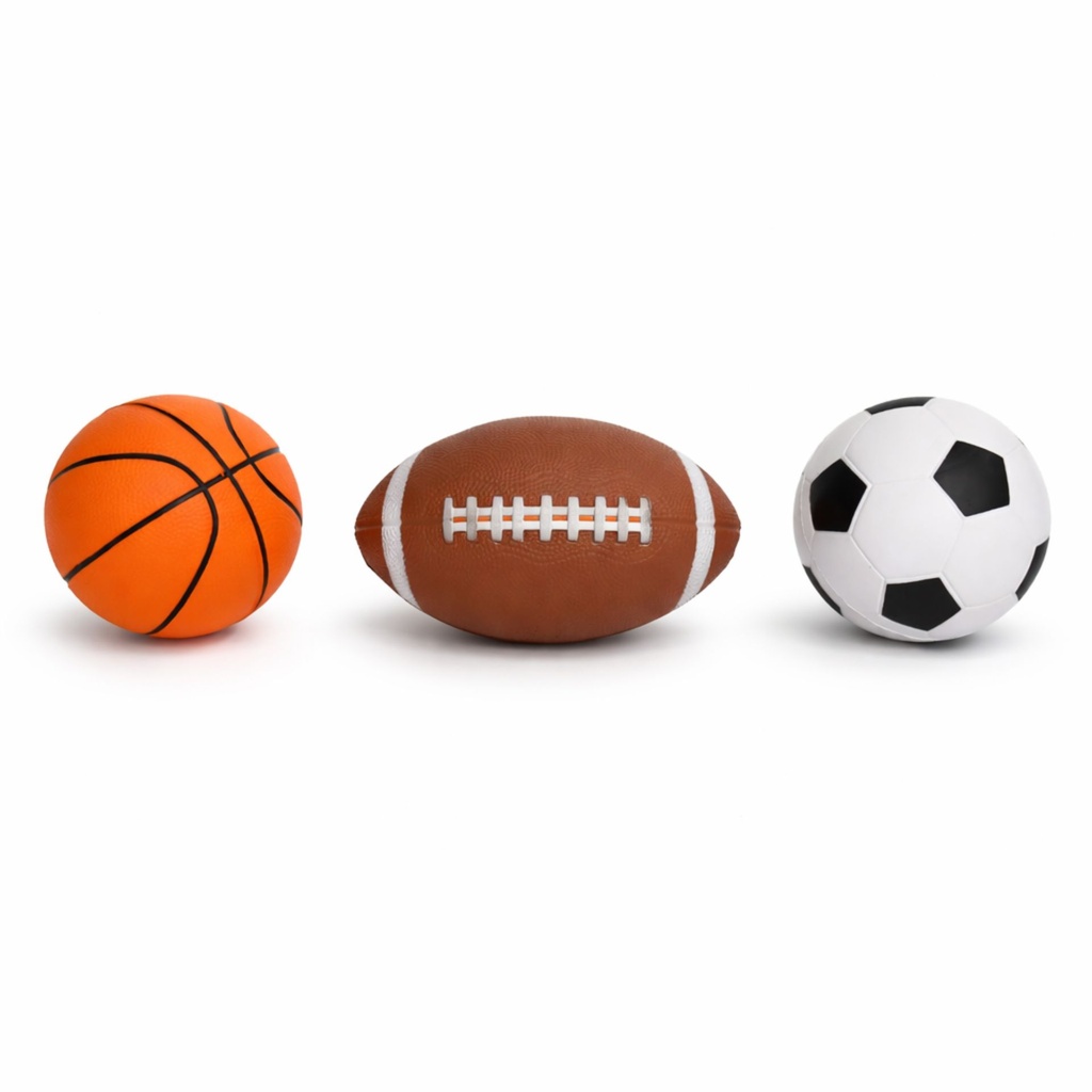 Toyfinity 3-In-1 PU Sports Balls Set